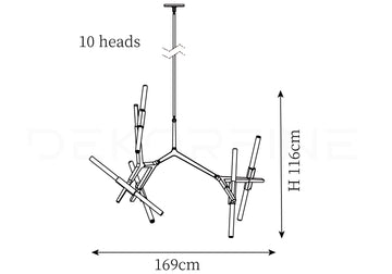 Tree-Branch-Chandelier-10-heads — Dimension drawings 3