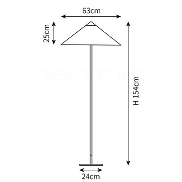 Lampadaire Chinese Hat — Plans de dimensions 1
