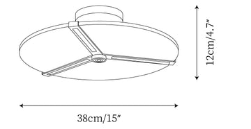 ASO Plafondlamp — Dimensioentekeningen 1