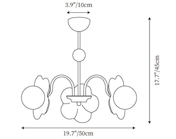 Acacia Chandelier — Dimension drawings 1