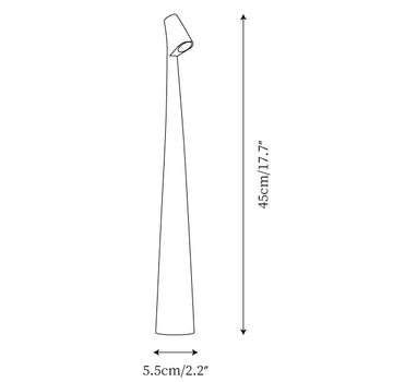 Lampe de Table Africa avec Batterie Intégrée — Dimension drawings 1
