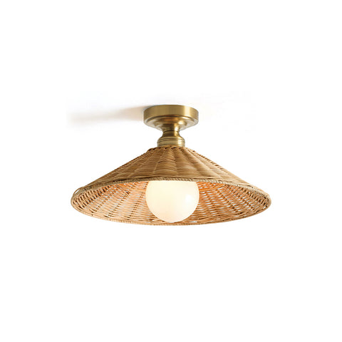 Coastal Rattan Semi Flush Mount – detail 7