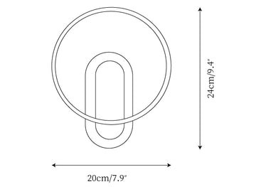Lampe Murale Laiton Rond — Plans de dimensions 1