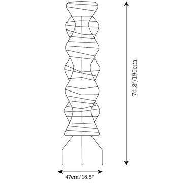 Lampada da Terra Washi Paper — Dimension drawings 3