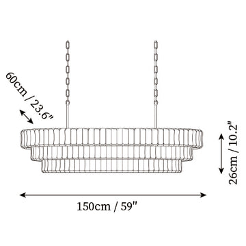 Lampadario Albano Glass — Disegni dimensionali 1