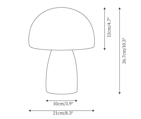 Model A Dia 21cm x H 26.7cm / ∅ 8.3″ x H 10.5″