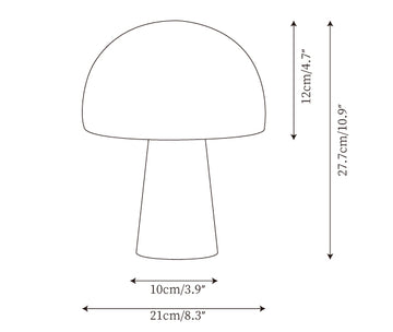 Alice Mushroom Table Lamp — Dimension drawings 2