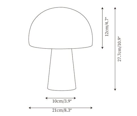 Model B Dia 21cm x H 27.7cm / ∅ 8.3″ x H 10.9″