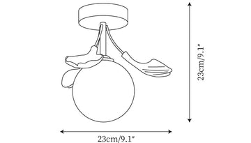 Allanie Gingko Ceiling Lamp — Dimension drawings 1