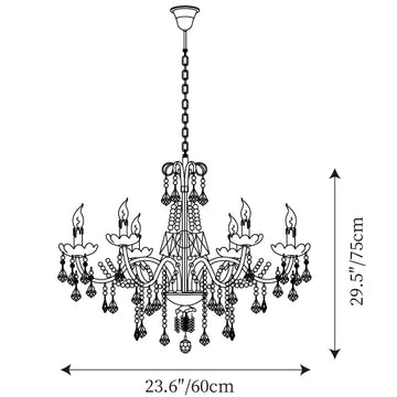 Allegri Crystal Chandelier — Dimension drawings 1