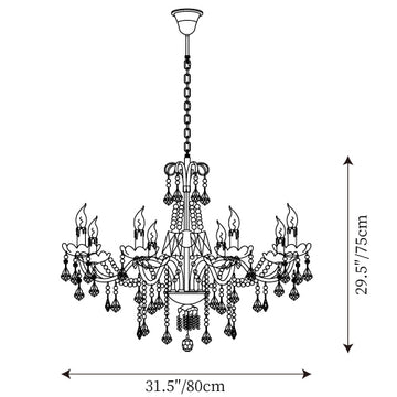 Allegri Crystal Chandelier — Dimension drawings 2