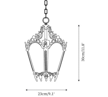Antique Empire Pendant Lamp — Disegni dimensionali 1