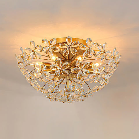 Suspension encastrée Antonia Crystal Flower au plafond