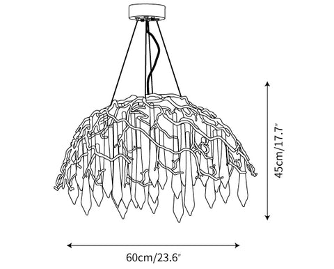 Model A ∅ 23.6″ x H 17.7″ / Dia 60cm x H 45cm