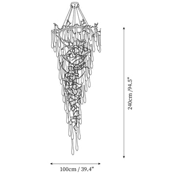 Lampadari Aqua Parable — Disegni dimensionali 1