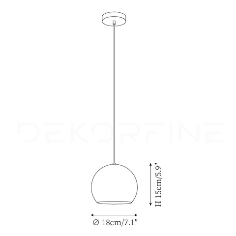 ∅ 7.1″ x H 5.9″ / Dia 18cm x H 15cm