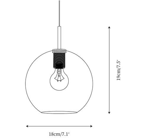 Model A ∅ 7.1″ x H 7.5″ / Dia 18cm x H 19cm
