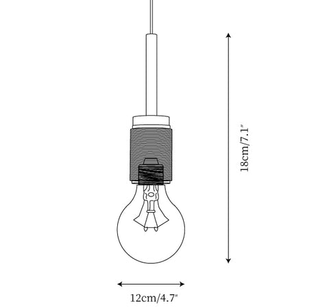 Model D ∅ 4.7″ x H 7.1″ / Dia 12cm x H 18cm