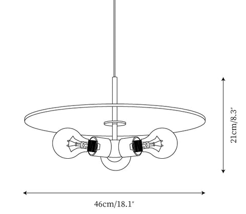 Model E ∅ 18.1″ x H 8.3″ / Dia 46cm x H 21cm