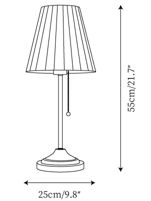 Lampada da tavolo Arstid — Disegni dimensionali 1