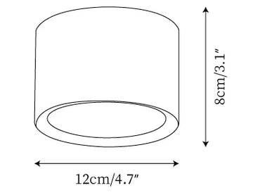 Plafonnier Asher — Plans de dimensions 1