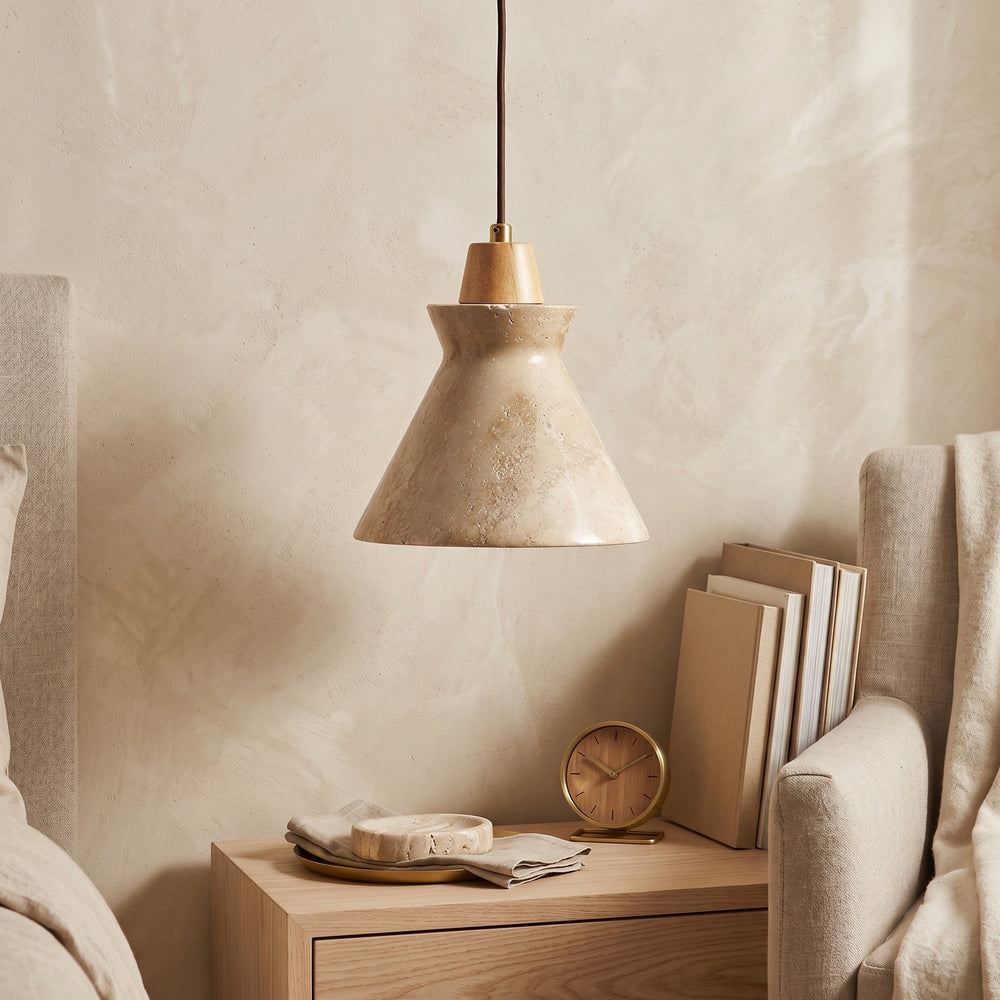 Athena Travertine Pendant Light – detail 2
