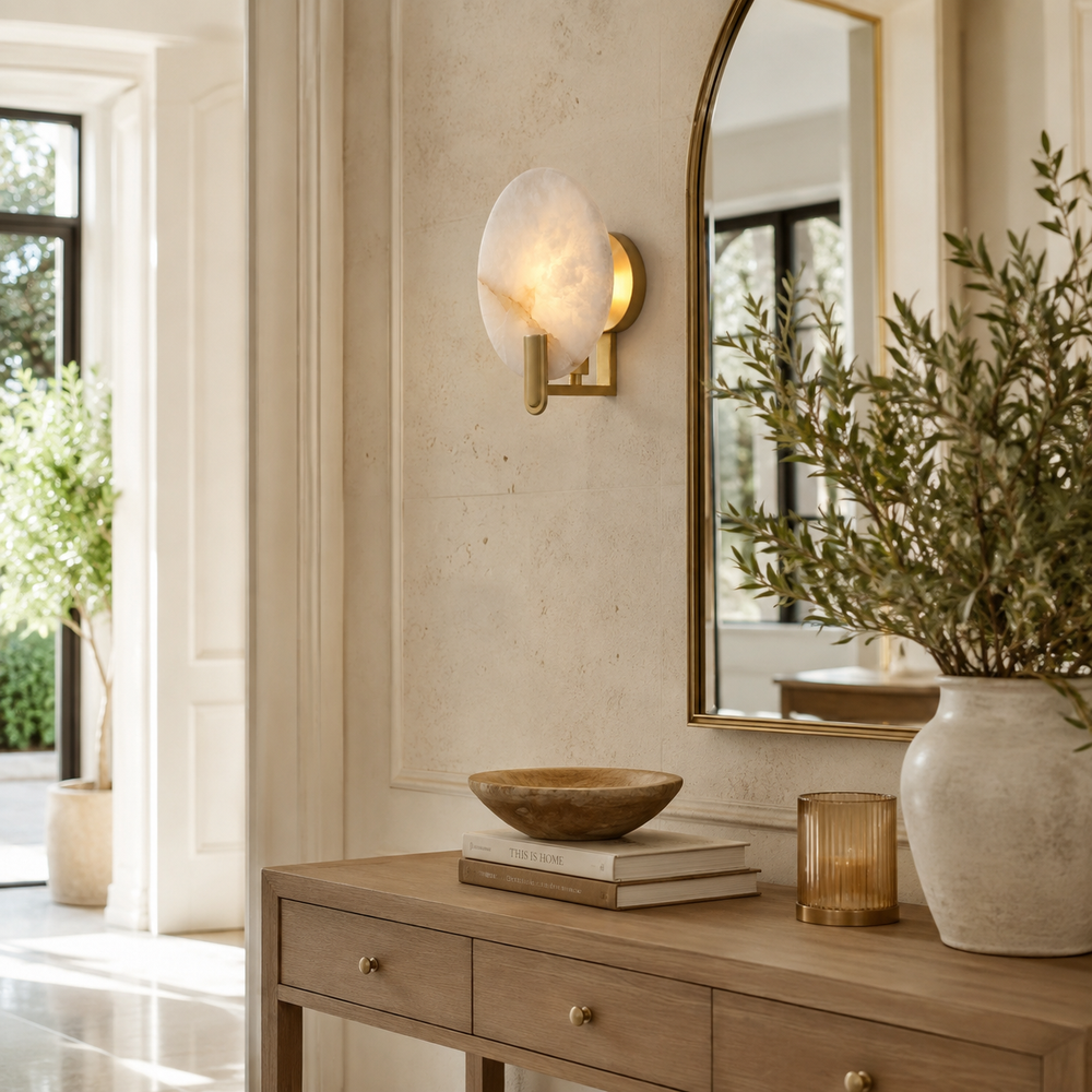 Atherton Alabaster Wall Sconce – detail 2