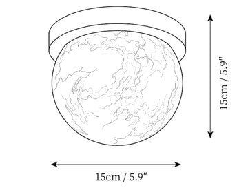 Plafonnier Avila en albâtre — Plans de dimensions 1