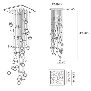 ثريات كريستال كروية — Dimension drawings 15