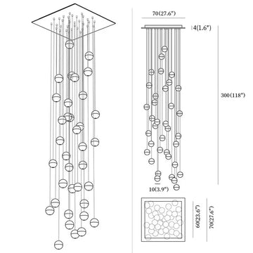 ثريات كريستال كروية — Dimension drawings 14