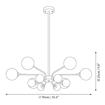 Balloon Ball Kronleuchter — Maßzeichnungen 2