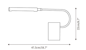 Banker Slim Table Lamp — Dimension drawings 1