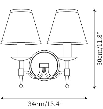 Baylor Wall Light — Dimension drawings 2