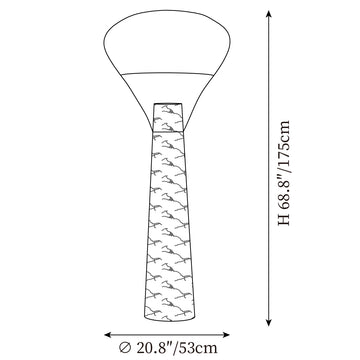Bella Floor Lamp — Plans de dimensions 2
