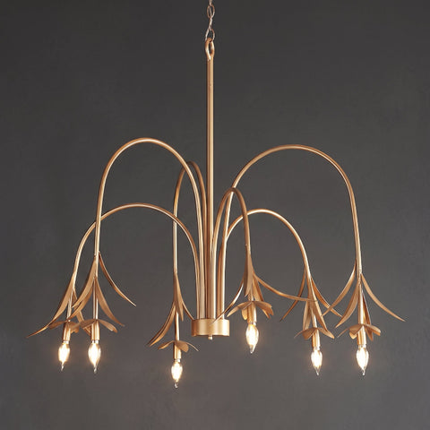 Bellerose Gilded Floral Chandelier – detail 14