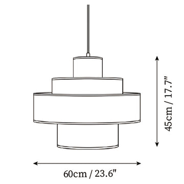 Bergamo Pendant Light — Dimension drawings 3
