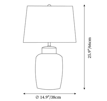Lampe de Table Beryl — Plans de dimensions 1