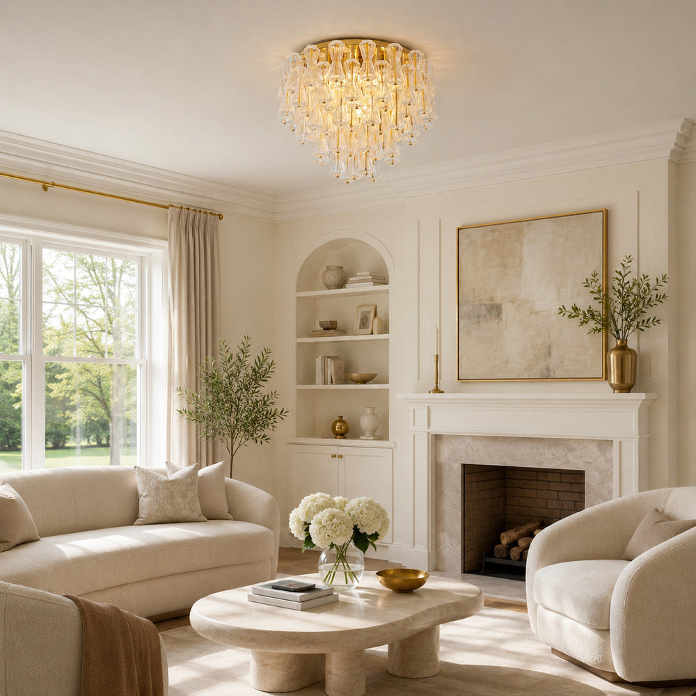 Biarritz Glass Flush Mount Ceiling Light – detail 2