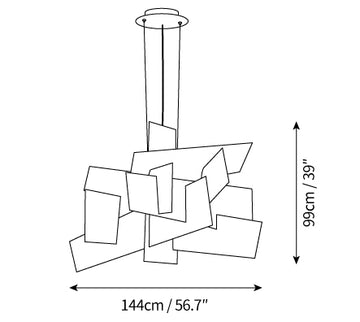 Big Bang Chandelier — Dimension drawings 1