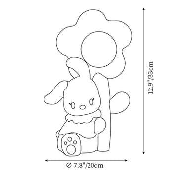 Bunny Flower Table Lamp — Dimension drawings 1