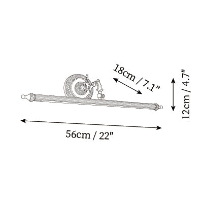 L 22″ x W 7.1″ x H 4.7″