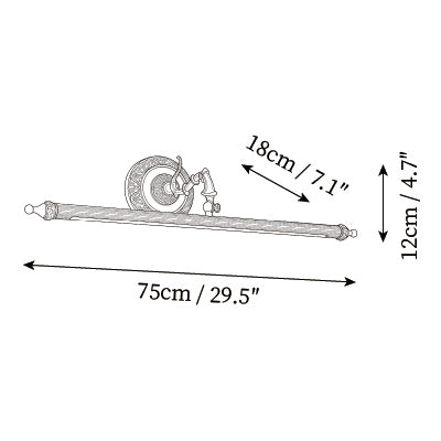 L 29.5″ x W 7.1″ x H 4.7″