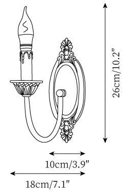Blair Candle Wall Lamp — Dimension drawings 1