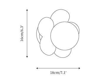 Bloom Flower Wall Lamp — Dimension drawings 1