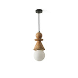 Bodie Stacked Wood Totem Pendelleuchte