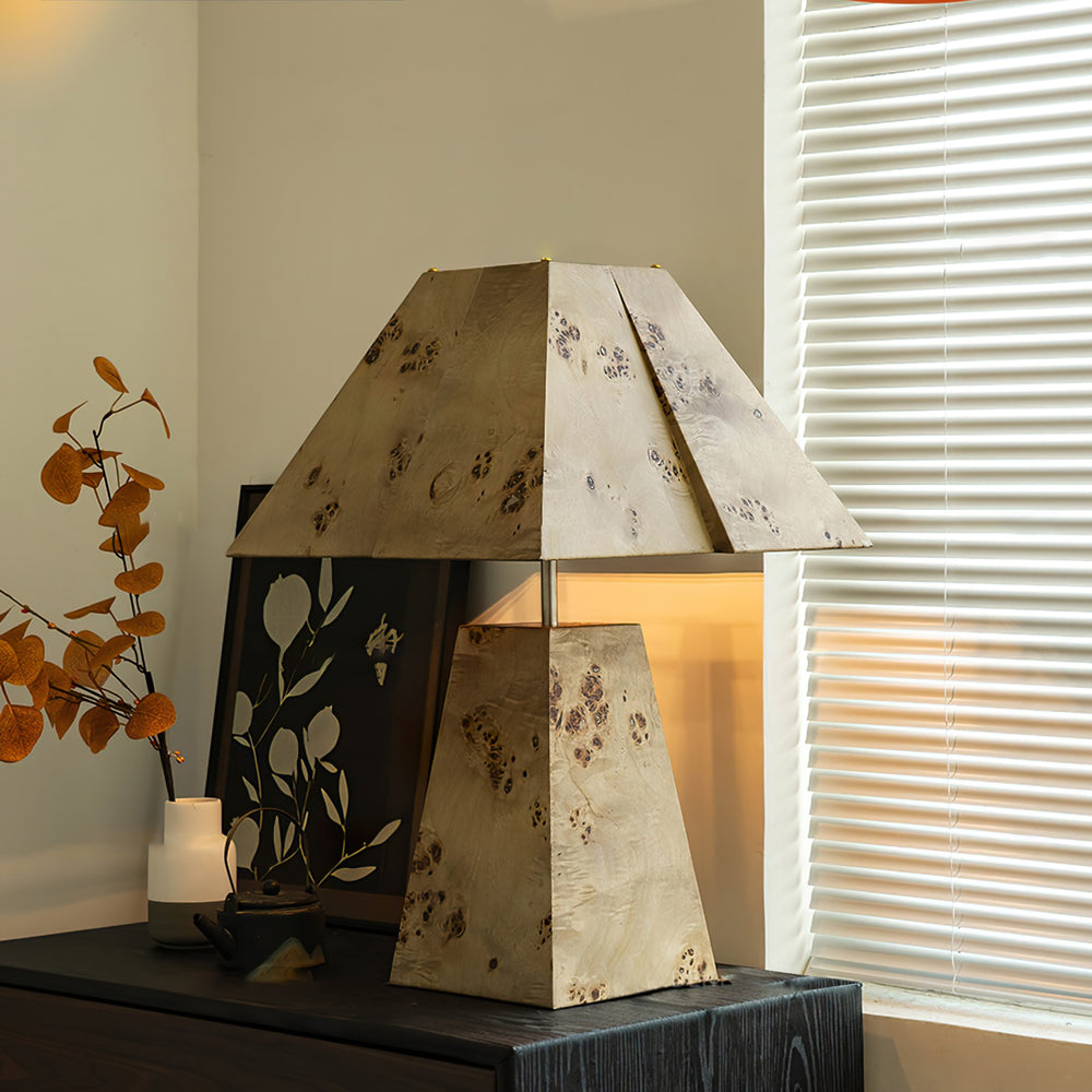 Pyramid Wood Table Lamp – detail 2