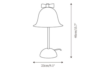 Lampe de table Bow Bell — Plans de dimensions 1