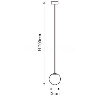 مصباح Brass Architectural المعلق — رسومات الأبعاد 2