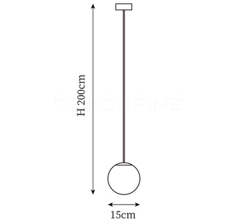 مصباح Brass Architectural المعلق — رسومات الأبعاد 3