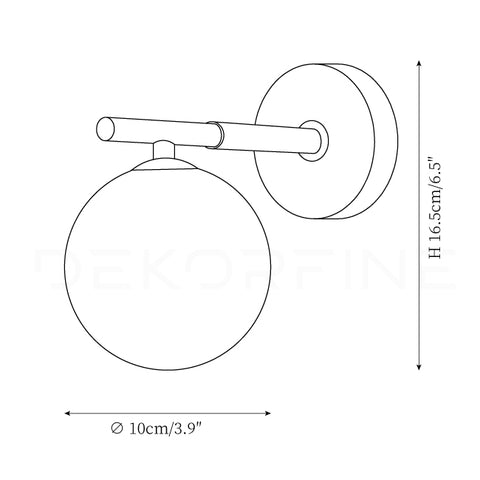 Monoflamme ∅ 3,9″ x H 6,5″